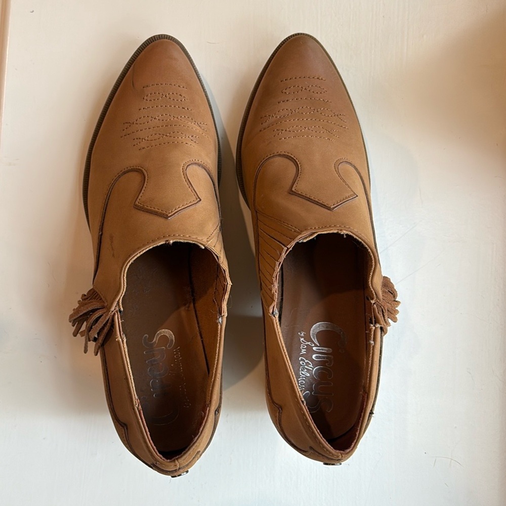 Circus by Sam Edelman Tan Loafers Slip-On Shoes